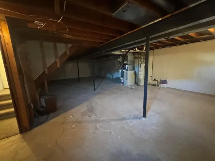 The same basement empty and swept